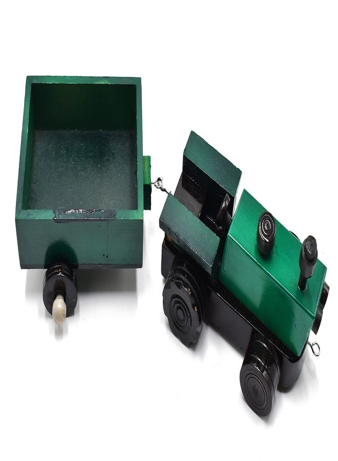 justhandmade Just Handmade Wooden Aeroplane | Tractor with Trolley, Colors May Vary(Combo of 2) - Image 3